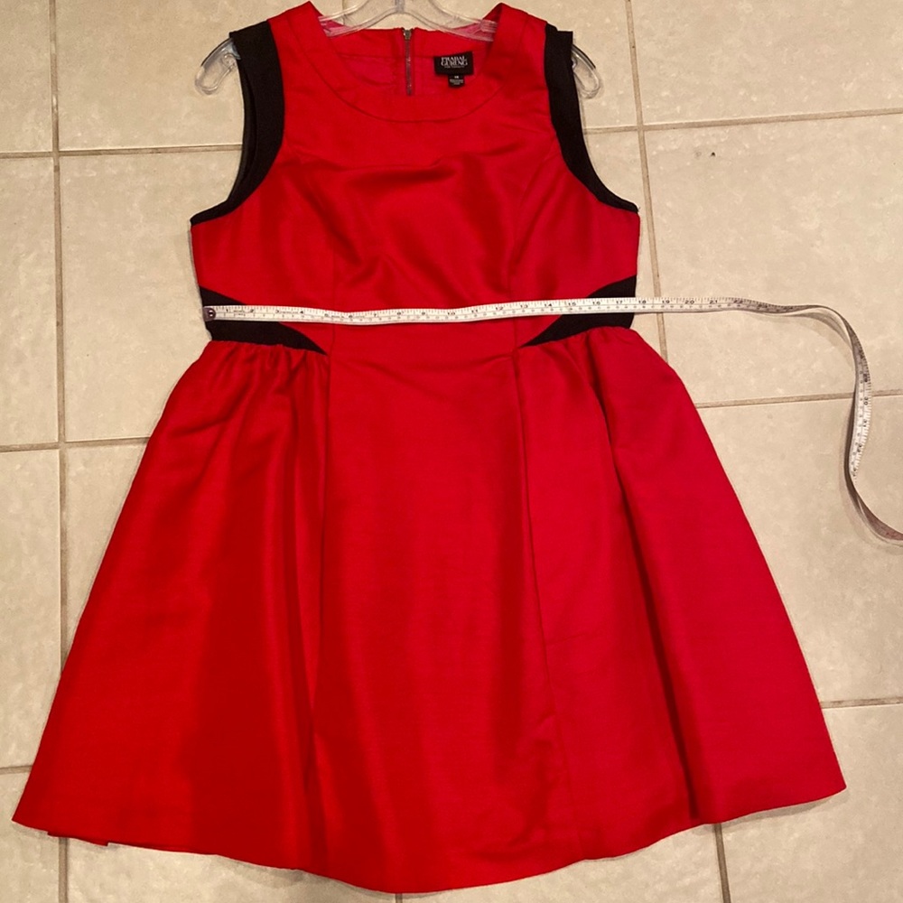 Vibrant Red & Black Dress
